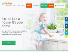 Tablet Screenshot of ecochoicewindows.ca